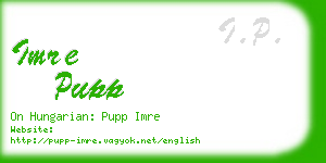 imre pupp business card